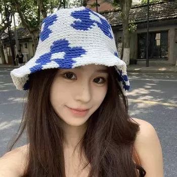 Маленькая свежая вязаная шапка рыбака в японском стиле ручной работы для путешествий, солнцезащитный козырек, защита от солнца, дышащая шапка рыбака 56-58CM