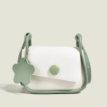 Маленькая свежая женская сумка в иностранном стиле 2024 года, весна-лето, новая нежная и простая сумка-мессенджер через плечо, маленькая квадратная сумка с текстурой розовый