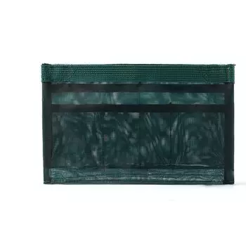 Маленькая тканевая сумка для помады Модная дорожная косметичка Сумка для хранения Кейс для макияжа Сетчатая вставка green-Big