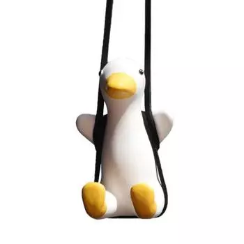 Маленькая уточка качели подвеска для автомобиля украшение милая утка авто зеркало заднего вида подвеска