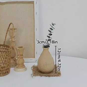 Маленькая Ваза Ремесла Сушеные Цветы Деревянная Ваза Цветочная Композиция Холодильник Для Вина