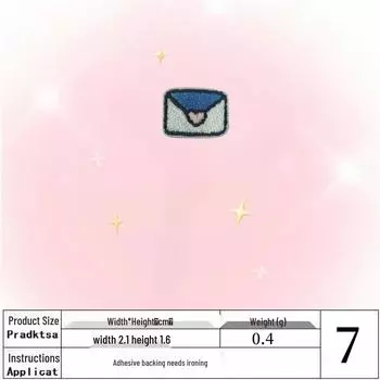 Маленькая вышитая нашивка в японском и корейском стиле - Милая термонаклейка для украшения одежды