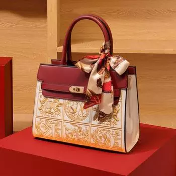 Маленькая вышитая сумка в китайском стиле женская сумка темпераментная сумка для мамы среднего возраста красный