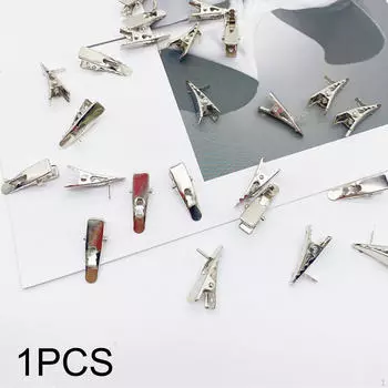 Маленькая заколка для волос из кожи аллигатора, заколка для волос «утконос», 3 см, многоцелевая, с одним зубцом, из кожи крокодила