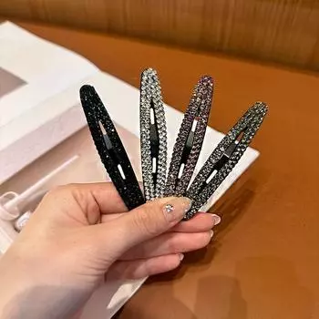 Маленькая заколка для волос с бриллиантами BB и цирконием, милая заколка для волос BB со стразами, уличная одежда