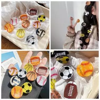 Маленькая заколка для волос с зажимом Softball Hair Clip Acetic Acid Hairpin Mini Hair Claw Female K