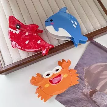 Маленькая заколка для волос в виде морского животного в корейском стиле с заколкой в виде акулы из ацетата для волос в виде животного style5