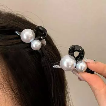 Маленькая заколка в стиле ретро с жемчужиной, принцесса онлайн, заколка для волос знаменитостей, челка на лбу, сломанная заколка для волос, головной убор.