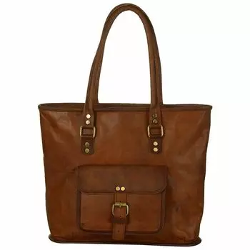 Маленькая женская большая сумка, кожаная сумка через плечо, сумка-мессенджер с верхней ручкой, сумка-портфель 12 x 16 x 4 in коричневый