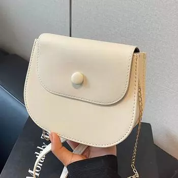 Маленькая женская летняя сумка на цепочке через плечо для девочек, сумка-мессенджер Premium Small Fresh, полукруглая сумка-седло