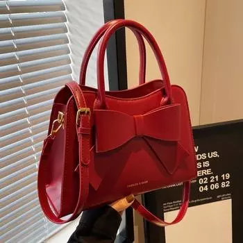 Маленькая женская ручная сумка для свадебного банкета, новинка 2024, красная праздничная маленькая квадратная сумка, модная универсальная сумка через плечо