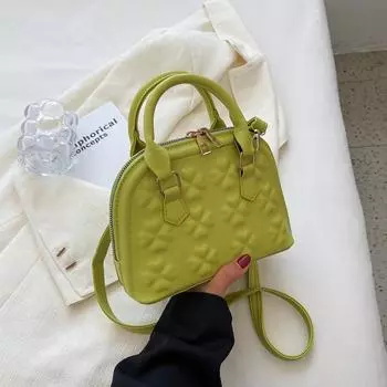 Маленькая женская сумка 2024 года, летняя модная женская переносная сумка-ракушка, корейская версия повседневной сумки в иностранном стиле, простая сумка-мессенджер через плечо