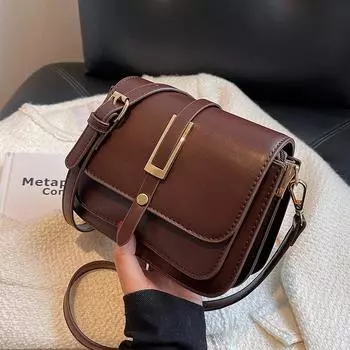 Маленькая женская сумка 2024 года, новая модная универсальная сумка через плечо, осенне-зимняя, высококачественная, взрывная, маленькая квадратная сумка чёрный