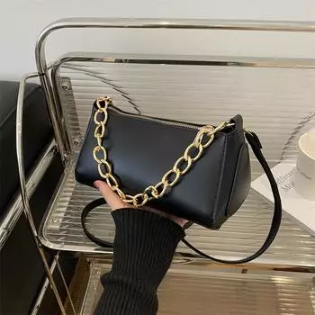 Маленькая женская сумка 2024 года, новая модная сумка через плечо в иностранном стиле, простая женская сумка, однотонная, маленькая квадратная сумка в иностранном стиле, прилив белый