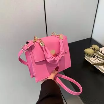 Маленькая женская сумка 2024 года, весна, новая, модная, нишевая, через плечо, корейская версия, повседневная, простая, женская, маленькая квадратная сумка белый