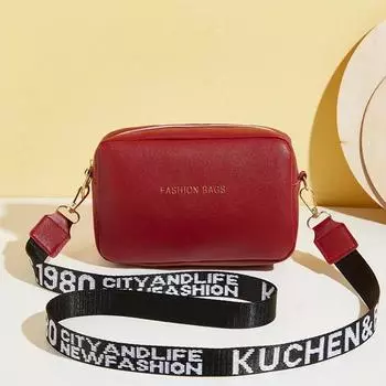 Маленькая женская сумка через плечо для телефона, простая дизайнерская повседневная модная сумка-мессенджер с широким плечевым ремнем