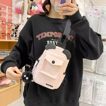 Маленькая женская сумка через плечо, нагрудная сумка, студенческая сумка на плечо хаки