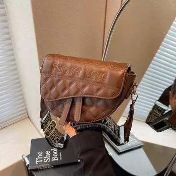 Маленькая женская сумка через плечо сумка через плечо сумка-седло коричневый