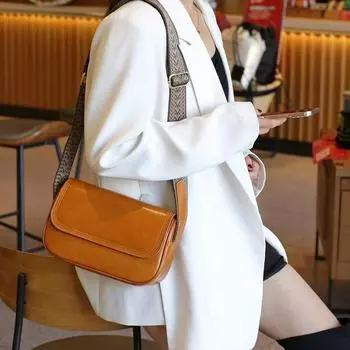 Маленькая женская сумка из натуральной кожи в стиле ретро, сумка через плечо из коровьей кожи, сумка через плечо чёрный