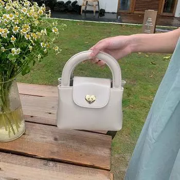 Маленькая женская сумка Love Lock, повседневная модная сумка на одно плечо с косым ремешком чёрный