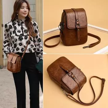 Маленькая женская сумка, модная, универсальная, через плечо, мини-сумка для женщин с мобильным телефоном красный