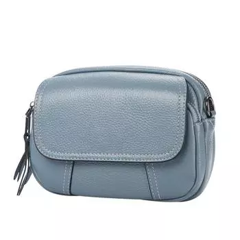 Маленькая женская сумка, новая модная маленькая круглая сумка из натуральной кожи, женская сумка через плечо, женская сумка из воловьей кожи, универсальная сумка на плечо синий