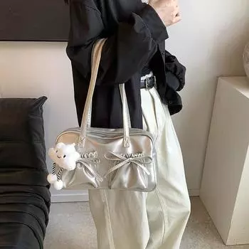 Маленькая женская сумка подмышкой, новая модная сумка через плечо в стиле вестерн со складками