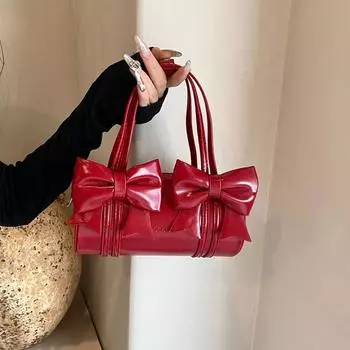 Маленькая женская сумка-тоут, модная женская сумка с бантом, универсальная сумка через плечо, кошелек и сумка-тоут one size