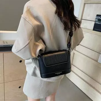 Маленькая женская сумка в стиле ретро, модная новая сумка через плечо в 2024 году, квадратная сумка с универсальной текстурой, усовершенствованная сумка-мессенджер для поездок на работу