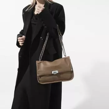 Маленькая женская сумка высокого класса, осень/зима 2023, новая женская сумка, корейское издание, универсальная модная сетчатая сумка с цепочкой, красная сумка через плечо на одно плечо