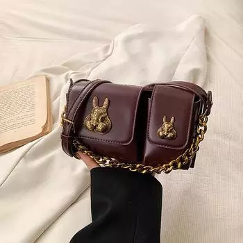 Маленькая женская сумка высокого класса, осенне-зимняя мода, универсальная сумка через плечо, нишевый дизайн, карманная сумка через плечо one size хаки