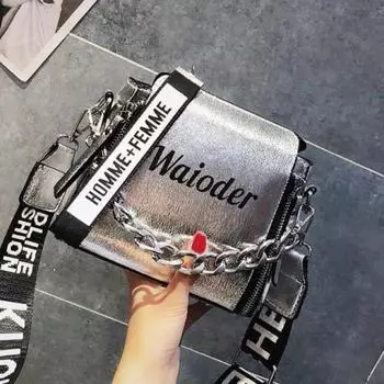 Маленькая женская сумка Yogodlns с широкими плечами и сумка-мессенджер на одно плечо, сумка-ведро с цепочкой