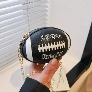 Маленькая женская уличная сумка в стиле регби, сумка-клатч с цепочкой на плечо, кошелек белый