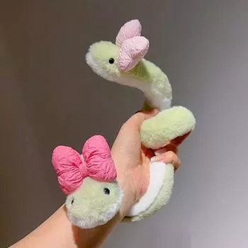 Маленькая змея Год змеи плюшевая игрушка обертывание вокруг руки змея животное кукла дети день рождения рождество style A