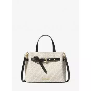 МАЛЕНЬКАЯ СУМКА MICHAEL KORS EMILIA MK SIGNATURE 35H0GU5S1B46 ВАНИЛЬНО-ЧЕРНАЯ