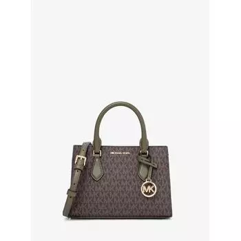 МАЛЕНЬКАЯ СУМКА MICHAEL KORS SHEILA CENTER на молнии MK SIGNATURE 35S3G6HS5B310 Оливковая