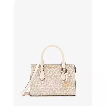 МАЛЕНЬКАЯ СУМКА MICHAEL KORS SHEILA CENTER на молнии MK SIGNATURE 35S3G6HS5B2605 СВЕТЛО-КРЕМОВЫЙ МУЛЬТИ F