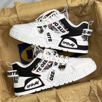 Маленькие белые мужские туфли весна-лето 2025 дышащие новые модные брендовые спортивные повседневные кроссовки на толстой подошве, универсальная модная обувь 39