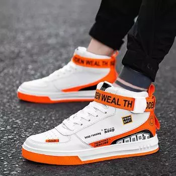 Маленькие белые туфли большого размера высокие кроссовки для серфинга мужские новые повседневные спортивные туфли на платформе кожаные кроссовки универсальные модные тенденции 39