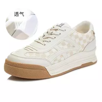 Маленькие белые туфли из натуральной кожи, женские, весна 2025, новые женские туфли на плоской подошве, женские туфли-одиночки, мягкие кожаные женские туфли на платформе с большим носком 35