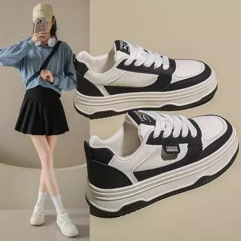 Маленькие белые туфли из натуральной мягкой кожи, женская спортивная обувь, студенческая обувь для серфинга, весенне-летняя дышащая спортивная обувь 2025 года, новая универсальная повседневная обувь 35 бежевый