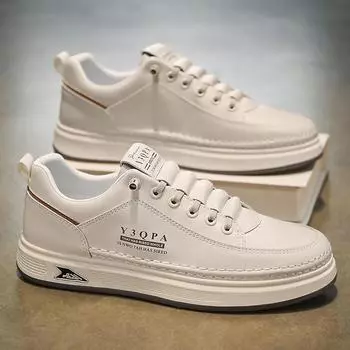 Маленькие белые туфли, летние мужские туфли для сёрфинга с мягкой дышащей подошвой, повседневные кожаные туфли, слипоны, модные туфли для вождения и универсальные кроссовки. 39