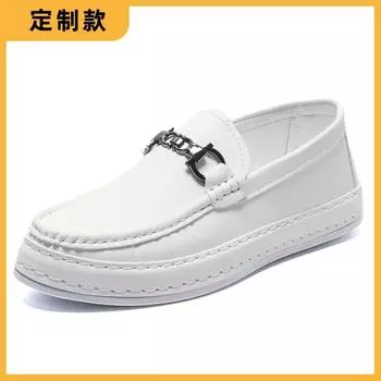 Маленькие белые туфли, мужские летние дышащие повседневные туфли, модные универсальные простые повседневные туфли, мужские новые туфли для сноуборда с одной педалью 39