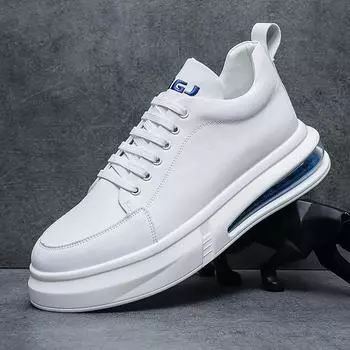 Маленькие белые туфли мужские на воздушной подушке с мягкой подошвой модные трендовые туфли молодые радужная подошва повседневные Вэньчжоу сущность 38