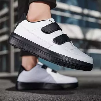 Маленькие белые туфли на липучке для мужчин, большой размер 46, повседневные спортивные туфли 47, легкие, универсальные, 48, плюс, свободные туфли для сноубординга, для мужчин и подростков 39