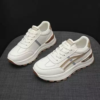 Маленькие белые туфли на платформе Женская повседневная спортивная обувь Студенческая обувь для досок для досок Женская обувь 35 серый