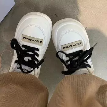 Маленькие белые туфли на толстой подошве, детские, весна-осень, новинка, модные, универсальные, повседневные, дышащие, для занятий сноубордом 35