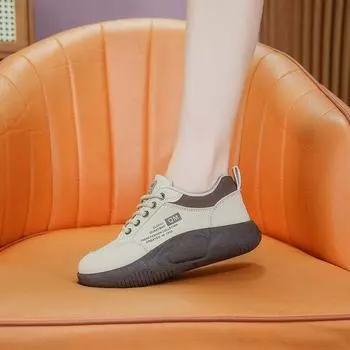 Маленькие белые туфли, новые весенние и осенние, новые спортивные кроссовки для женщин, толстая подошва, увеличивающая рост, повседневная обувь для мам 35