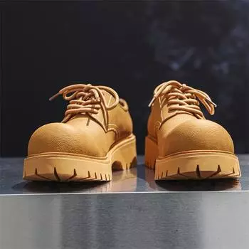 Маленькие белые туфли с толстой подошвой, увеличивающие рост, в студии, свадебные фото, белые кожаные туфли в британском стиле, повседневные кожаные туфли с большой головкой 1026-J 45