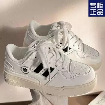 Маленькие белые туфли в стиле Ниши в Гонконге, оригинальные, весна 2025, новый дизайн, универсальная платформа, модная студенческая спортивная и повседневная обувь 35 белый